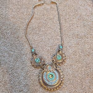 Elegant Gold and Turquoise Necklace